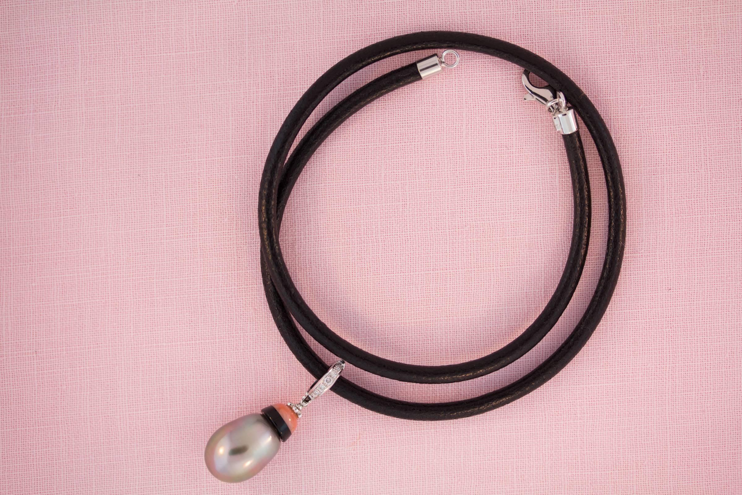 Ella Gafter Pearl Pendant Necklace For Sale 4