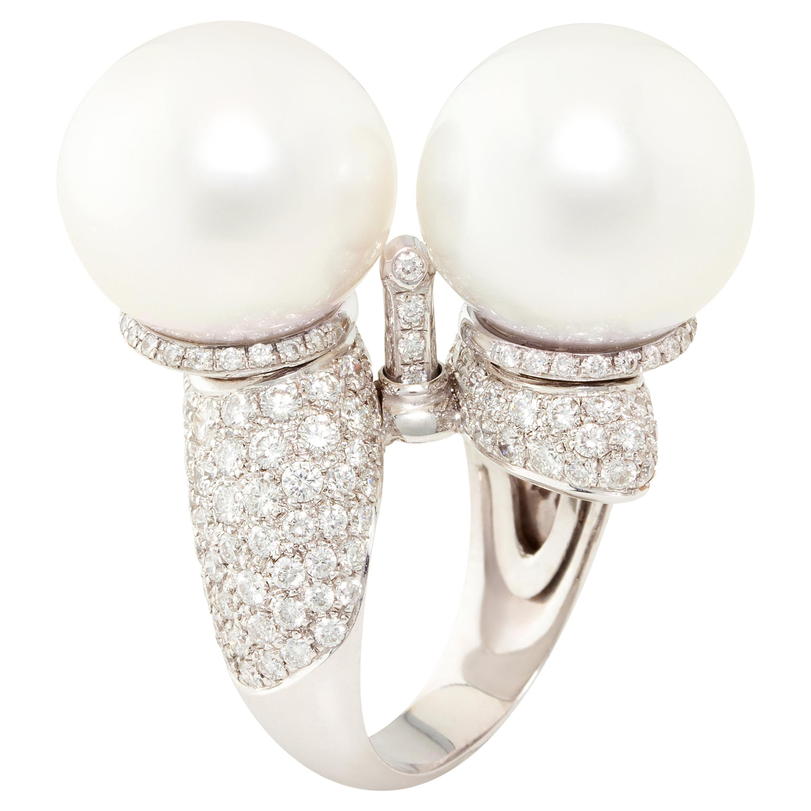 Ella Gafter Libra Pearl Diamond Zodiac Ring