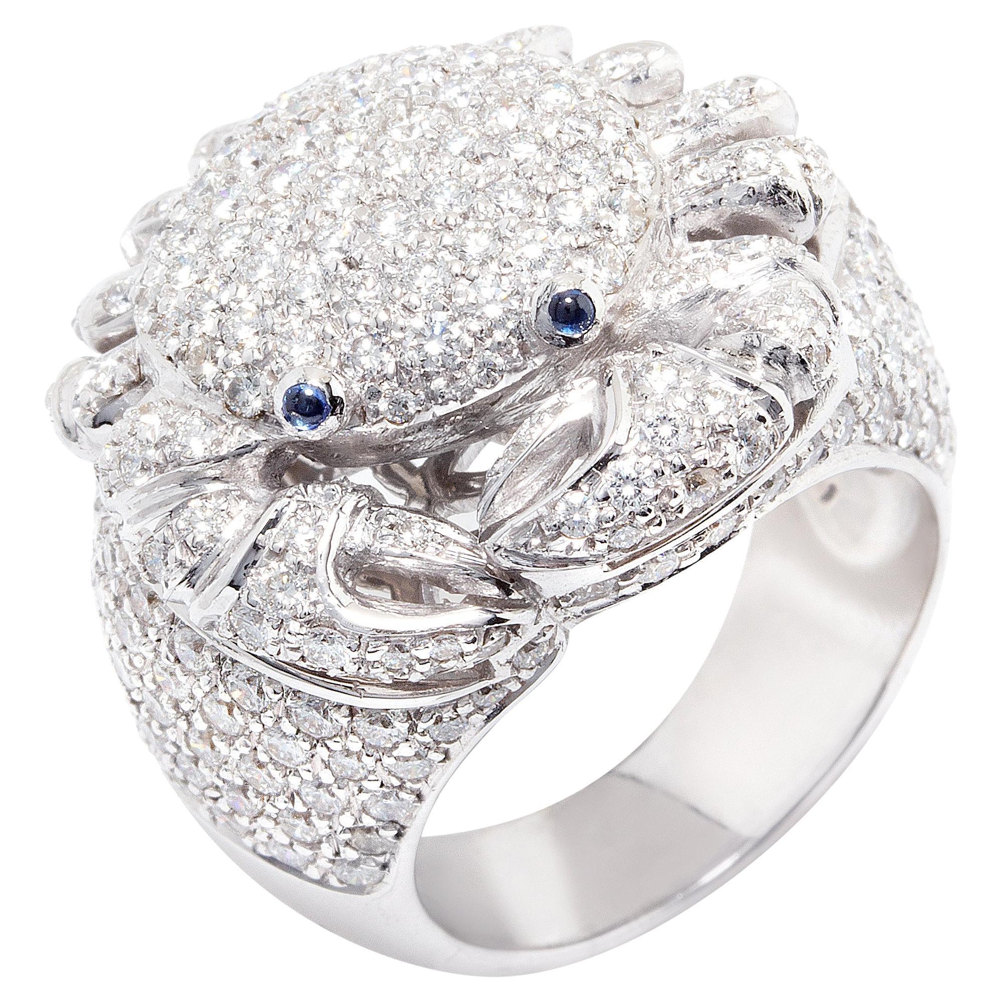 Ella Gafter Cancer Diamonds Zodiac Ring  For Sale