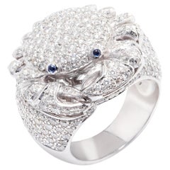 Cancer Zodiac Cocktailring mit Diamanten entworfen von Ella Gafter