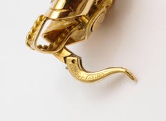 Cartier 1950s Citrine Diamond Gold Earrings