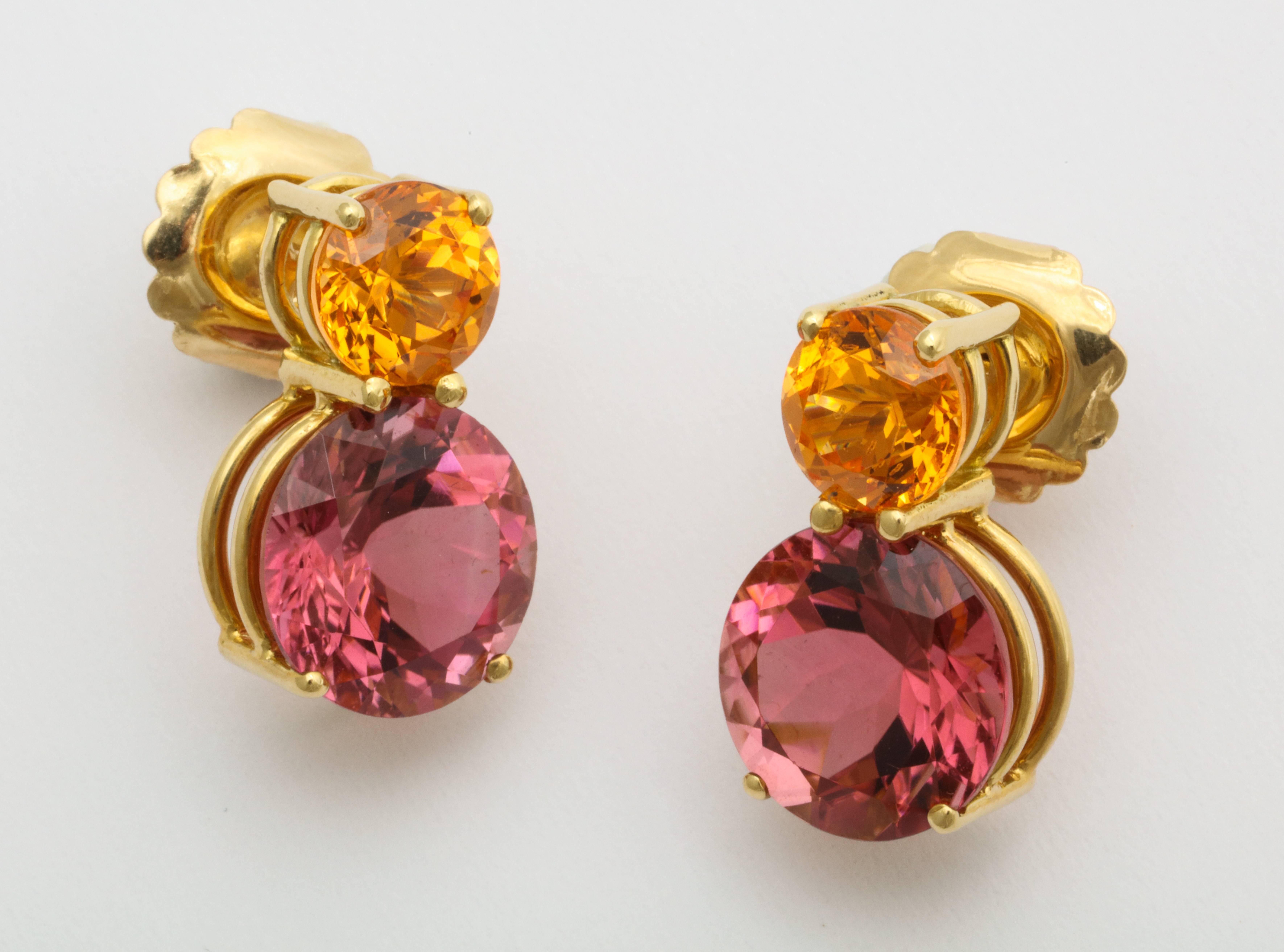 This double stud earring is the quintessential Donna Vock ear statement. Limited edition, this earring is remade only when the right color and quality material is available, for maximum warmth and brilliance.  A chic way to say 