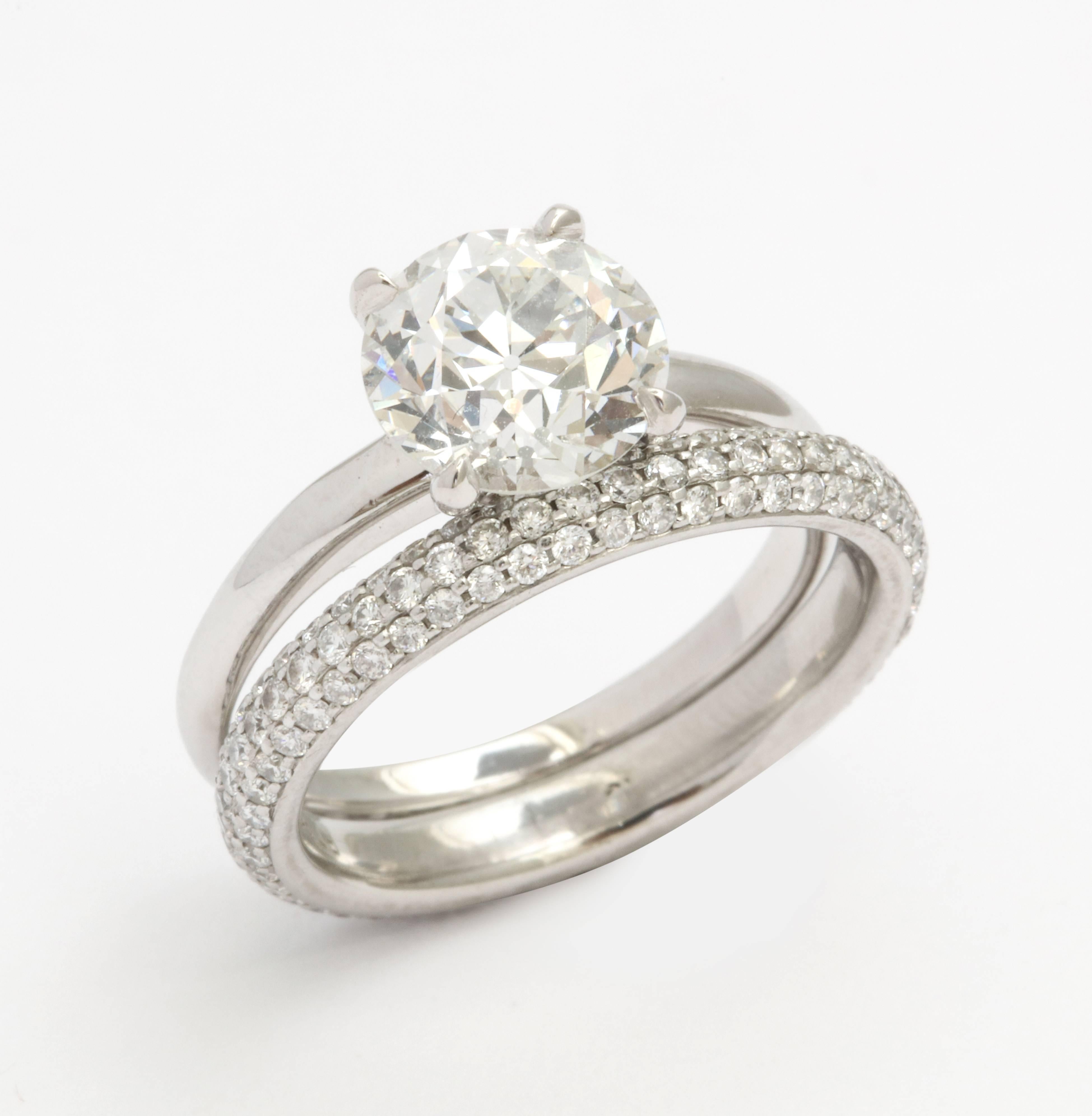 Women's Donna Vock 2.31 Carat GIA Certified Old European Diamond Engagement Ring