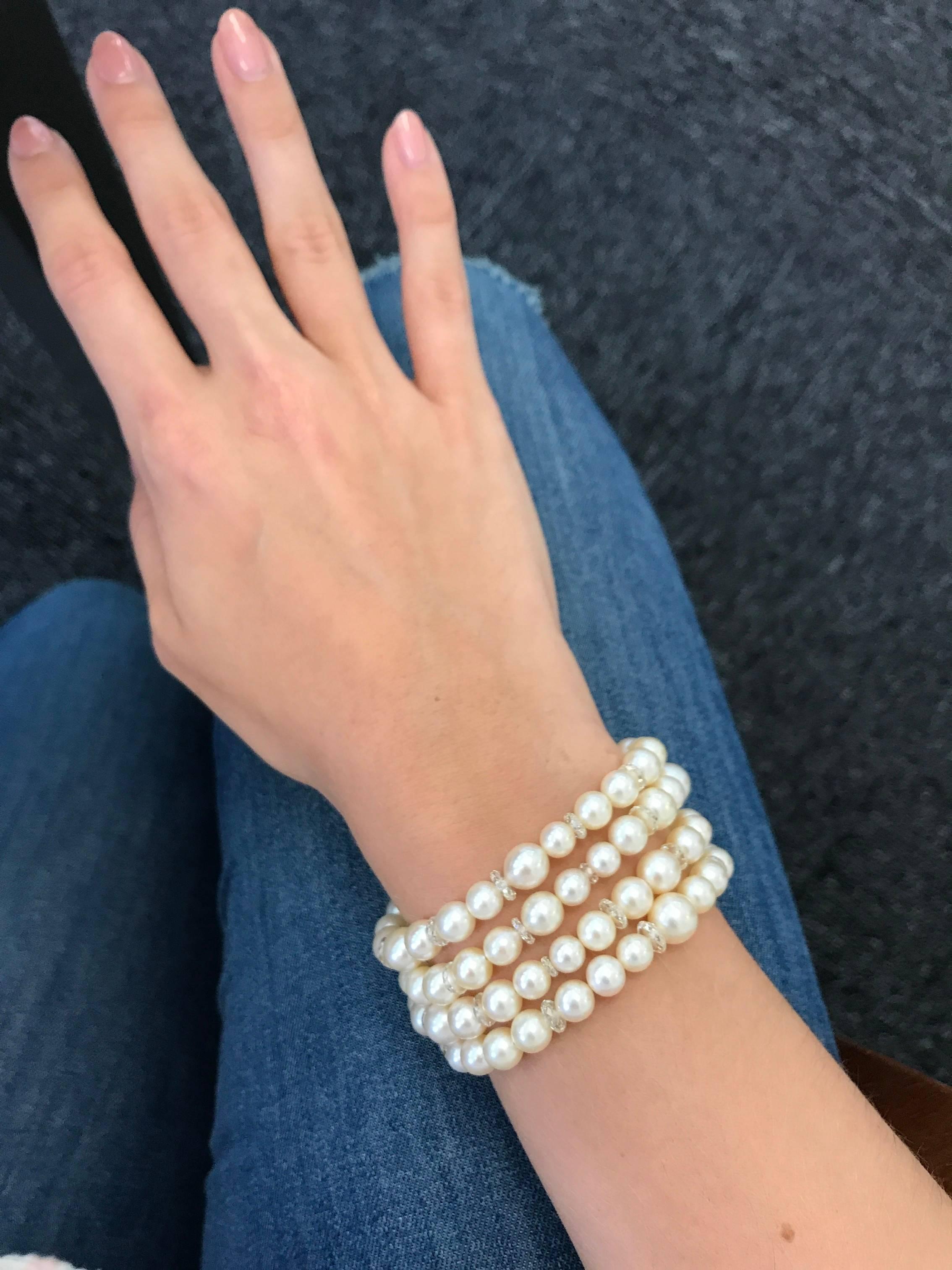 Verdura Paris Pearl and Diamond Bracelet 4