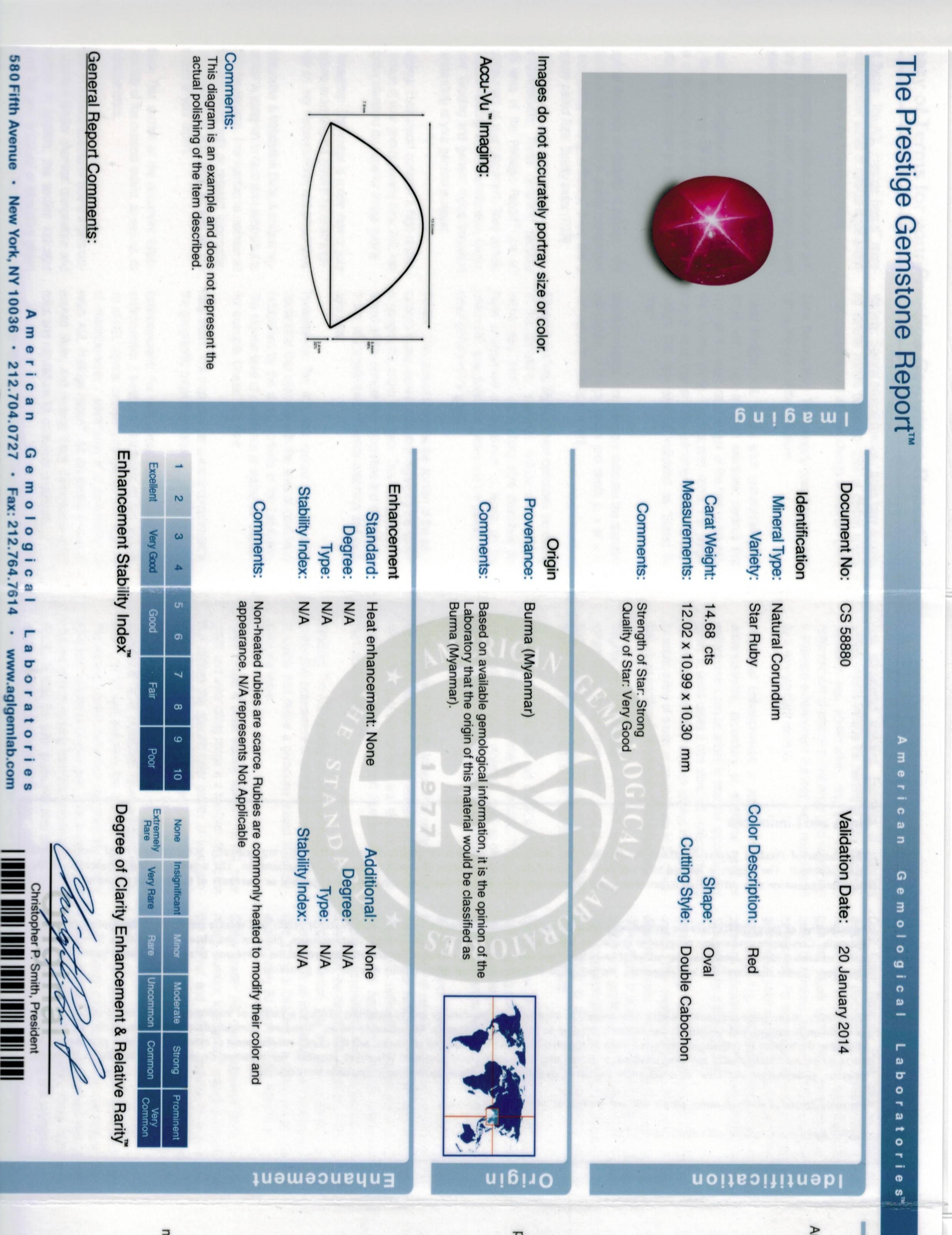 AGL Certified No-Heat Burma Star Ruby and Diamond Ring 3