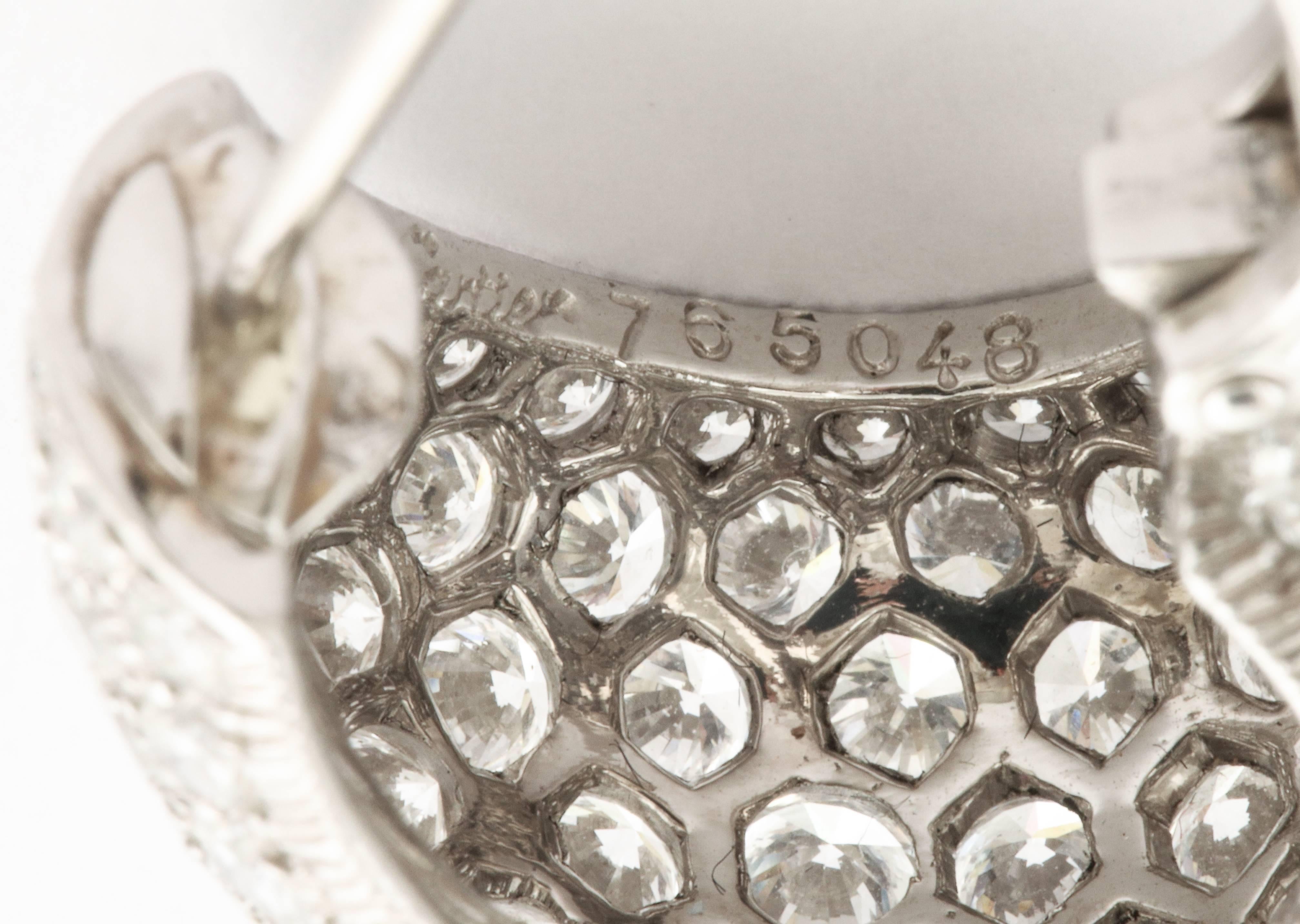 Cartier Paris Diamond Bombe Hoop Clip-on Earrings 1