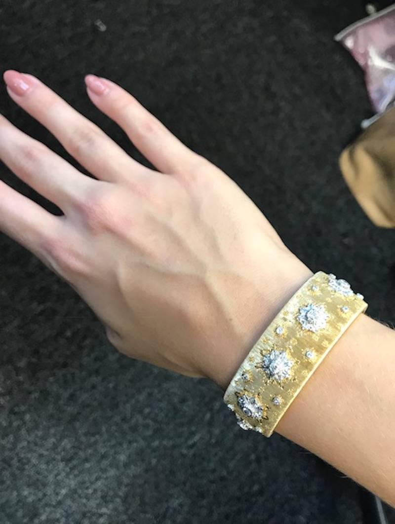 Buccellati Gold and Diamond Cuff Bracelet 3