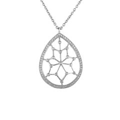 Pear Shape Starry Night 1.20 Carat Diamond Pendant Necklace
