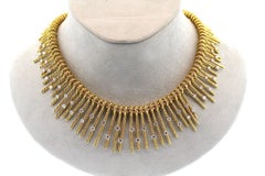 Tiffany & Co. Schlumberger Modern Gold Diamond Fringe Necklace