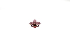 Seltene antike Jugendstil-Emaille-Diamant-Orchideen-Brosche von Hedges