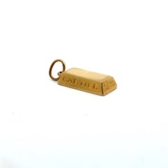 Iconic Vintage 18k Gold Yellow Cartier Ingot Charm 1/4 Oz.