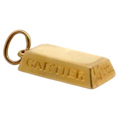 Iconic Vintage 18k Gold Yellow Cartier Ingot Charm 1/4 Oz.