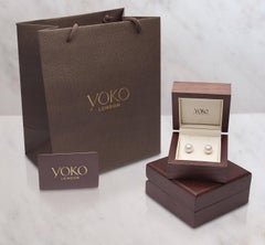 Yoko London White Diamond and Gold Freshwater Pearl Ring