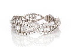 Oscar Heyman Vintage Art Deco Platinum & Diamond Ribbon Bracelet 22.00ctw