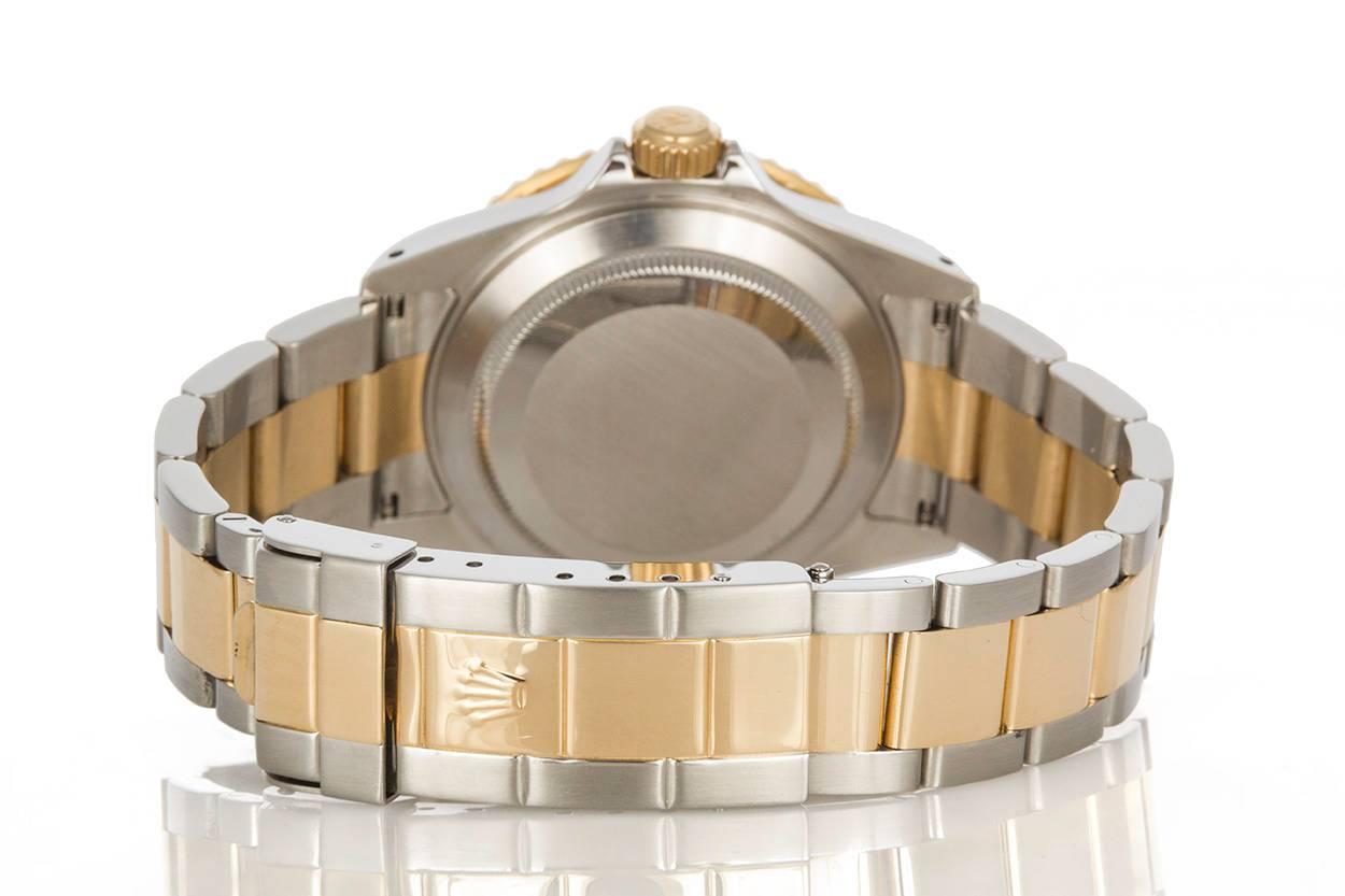 Modern Rolex Yellow Gold Stainless Steel Submarine Wristwatch Ref 16613