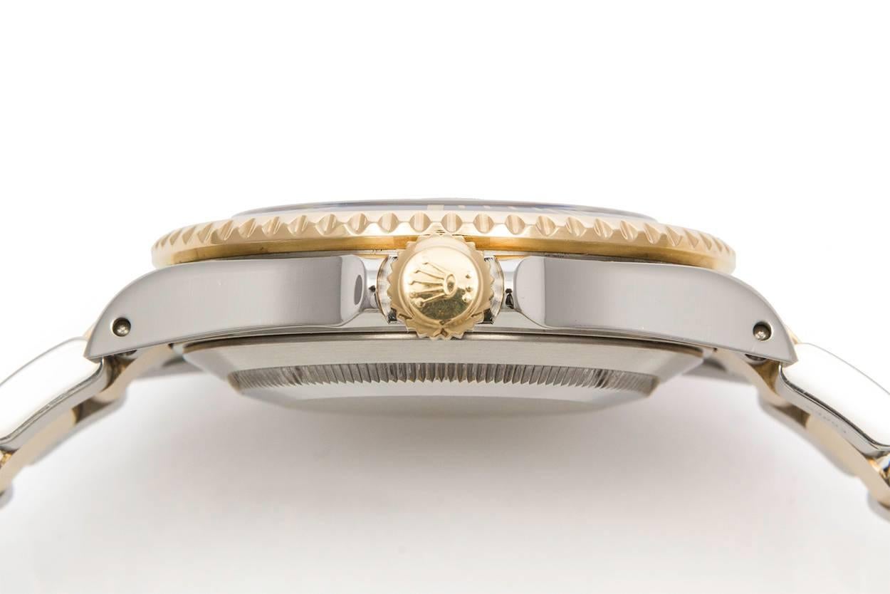Rolex Yellow Gold Stainless Steel Submarine Wristwatch Ref 16613 1