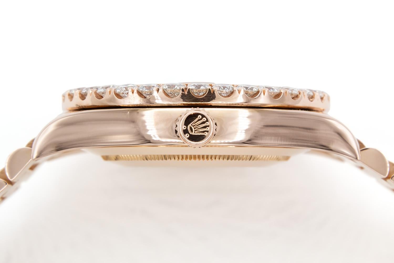 Rolex Day-Date II 41mm Präsident 218235 18k Rose Gold Diamond Dial & 5ctw Lünette im Angebot 1