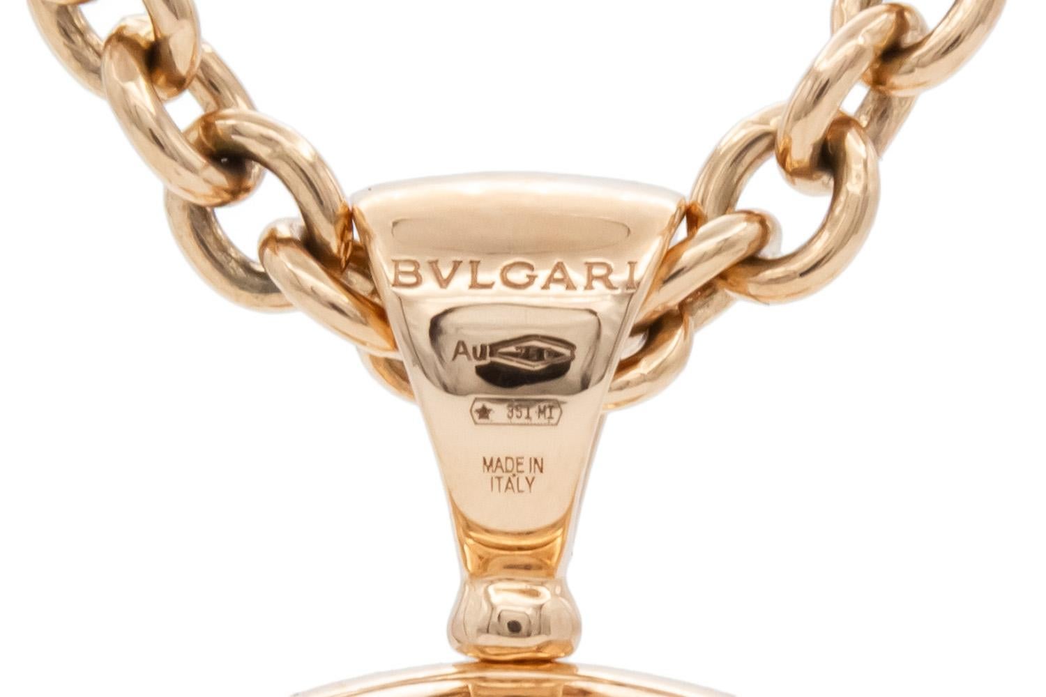 Bvlgari Collier en or rose 18 carats Monet Ancient Coin Pendentif 347707 en vente 9