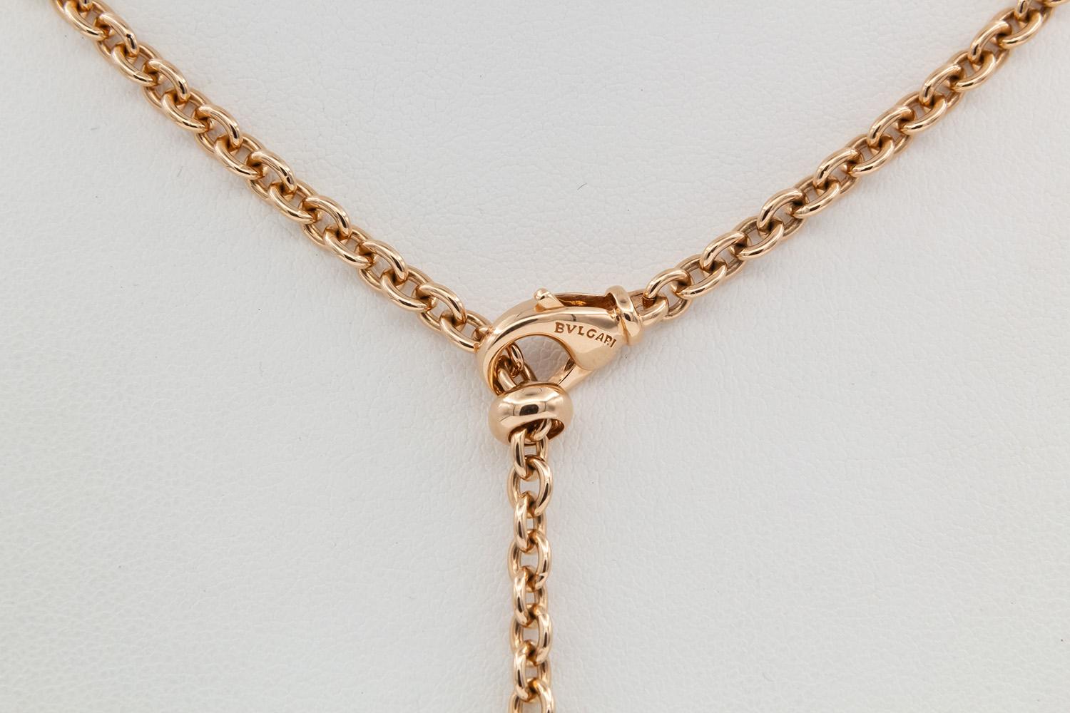 Bvlgari Collier en or rose 18 carats Monet Ancient Coin Pendentif 347707 en vente 10