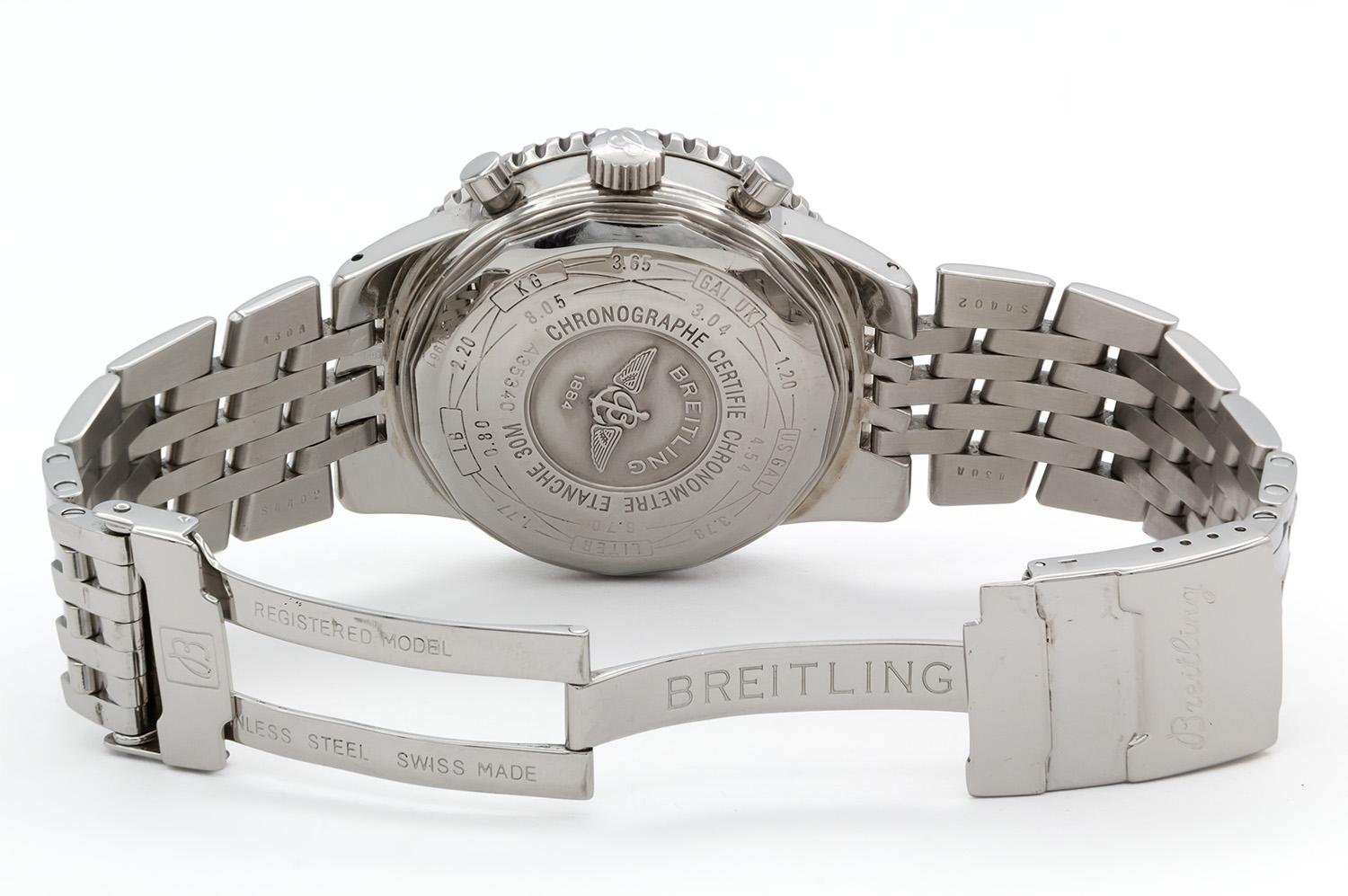 Breitling Navitimer Heritage A35340 Edelstahl 43mm Chronograph Herren im Angebot