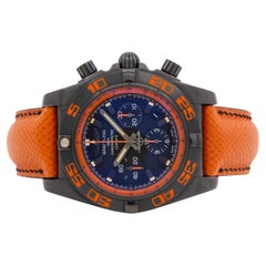 Breitling Chronomat 44 Raven Black PVD Steel & Orange MB0111 Box & Papers