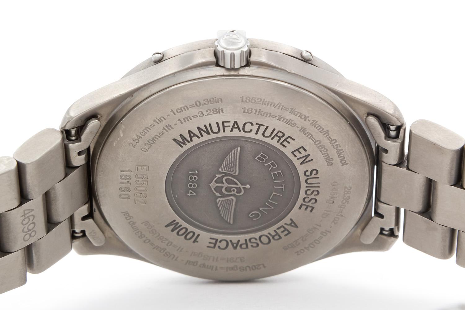 Breitling Aerospace E65062 Titanium Analog & Digital Quarz Fliegeruhr 40mm im Angebot 1