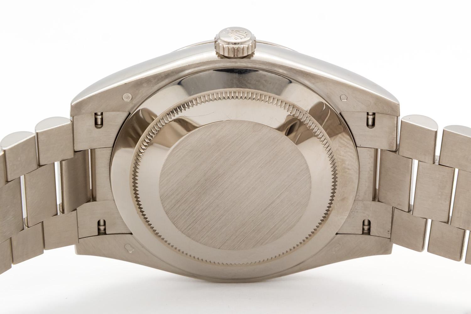 Rolex Day-Date 40mm Präsident 228239 18k Weißgold & Meteorit 10 Diamant-Zifferblatt Herren im Angebot