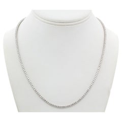 14K White Gold Lab Grown Diamond Tennis Necklace 5.94ctw 18.25"