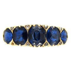 Victorian Five Stone Sapphire Ring