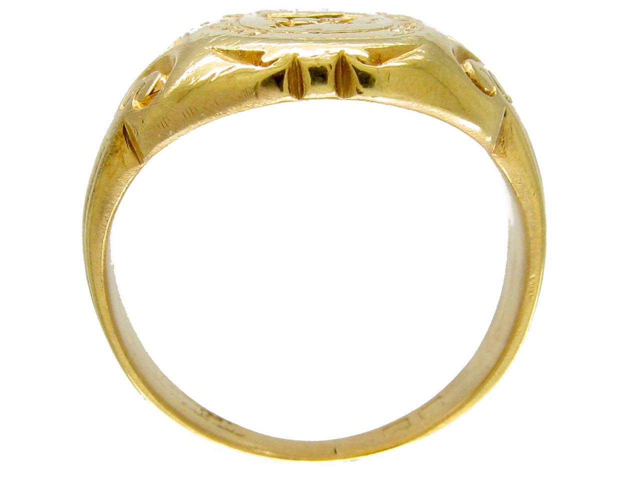 Gold Signet Ring with the Motto 