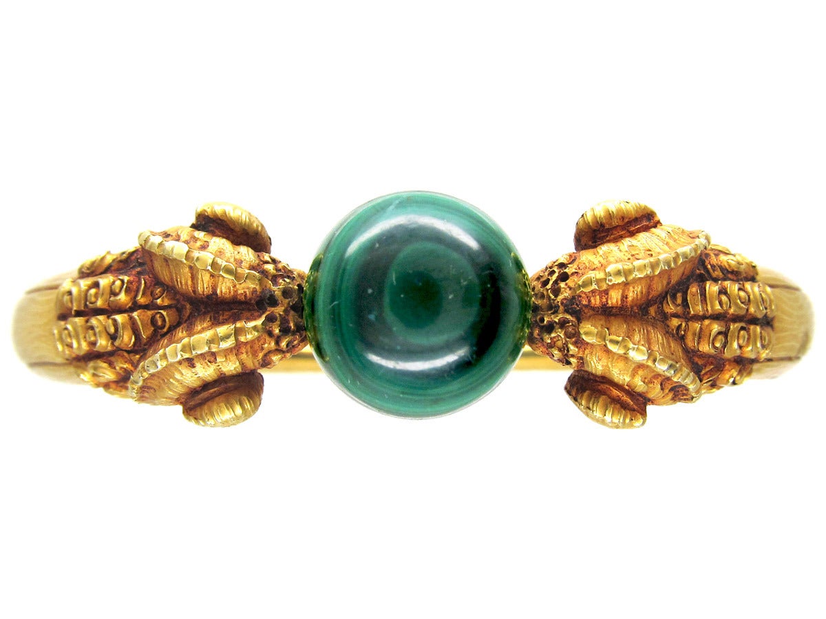 Otto Klein Gold Rams' Heads Bangle
