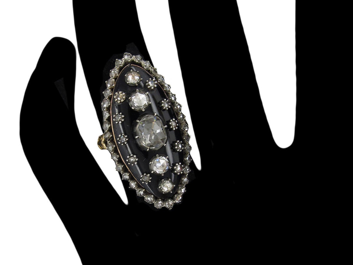Georgian Stellar Marquise Diamond Ring 3