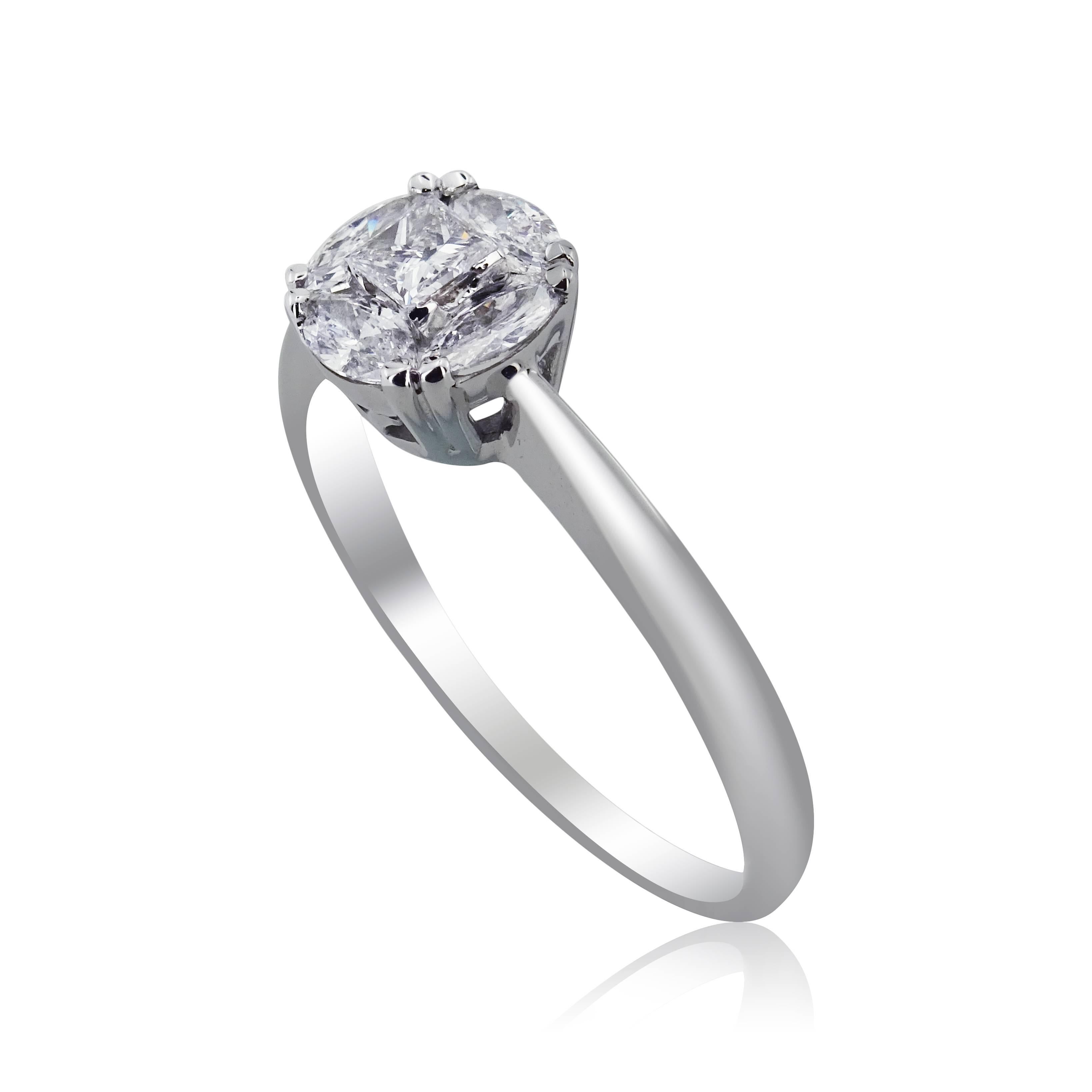 WHITE GOLD PRINCESS AND MARQUISE DIAMOND ENGAGEMENT RING

Set in 18K White Gold


Total diamond weight: 0.46 ct


Color: G


Clarity: VS-SI


Total ring weight: 2.83 grams