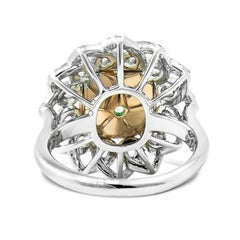 GIA Fancy Yellowish Green Diamond Ring