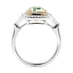 Fancy Yellow Green Diamond Ring