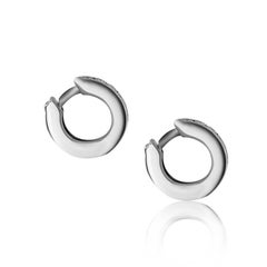 White Gold Small Hoop Diamond Earrings