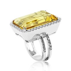 Citrine and Diamond Ring