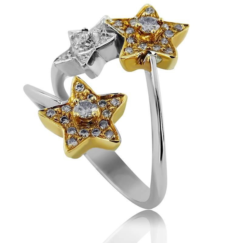 WHITE GOLD TRIPLE STAR RING WITH BRILLIANT CUT DIAMONDS

18K White gold


Total diamond weight: 0.40 ct
Color: G-H
Clarity: VS-SI


Total ring weight: 6.20 grams