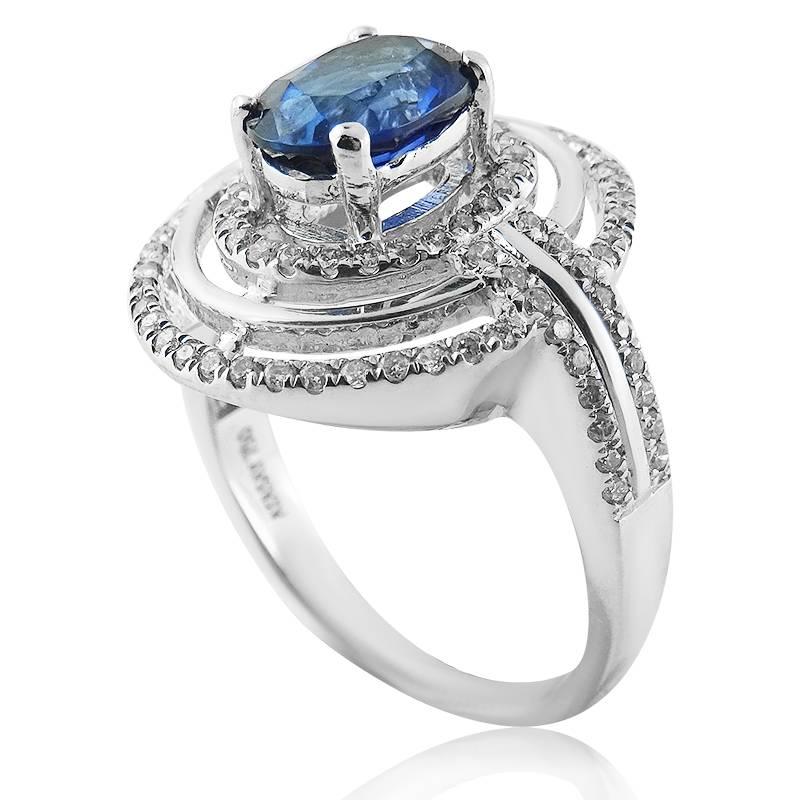 WHITE GOLD OVAL RING WITH OVAL CUT SAPPHIRE AND BRILLIANT CUT DIAMONDS

18K White Gold


Total sapphire weight : 1.73 ct


Total diamond weight: 0.49 ct
Color: G-H
Clarity: VS-SI

Total ring weight: 5.83 grams