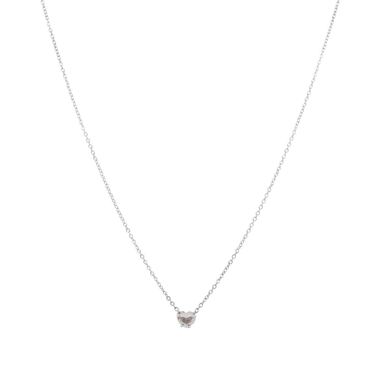 1.02 Carat Heart Shape Diamond Pendant Necklace In Excellent Condition In Boca Raton, FL