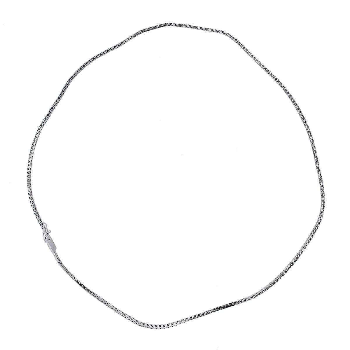 round diamond tennis necklace