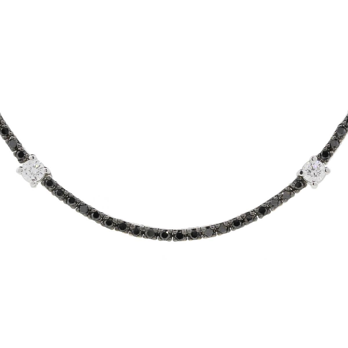 black diamond station necklace