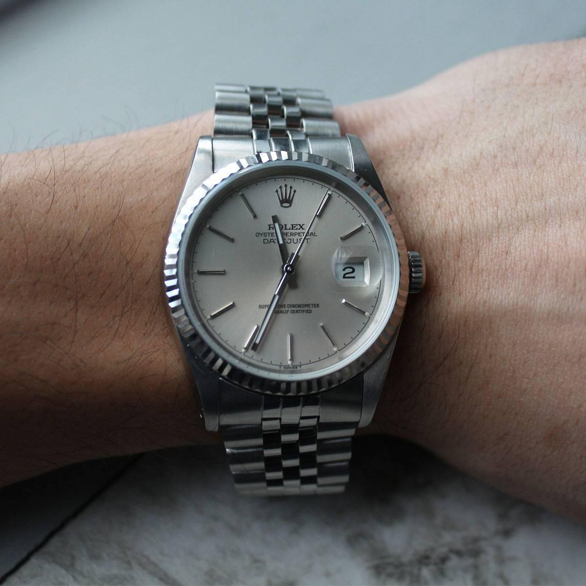 Rolex Stainless Steel Datejust Automatic Wristwatch Ref 16234  2
