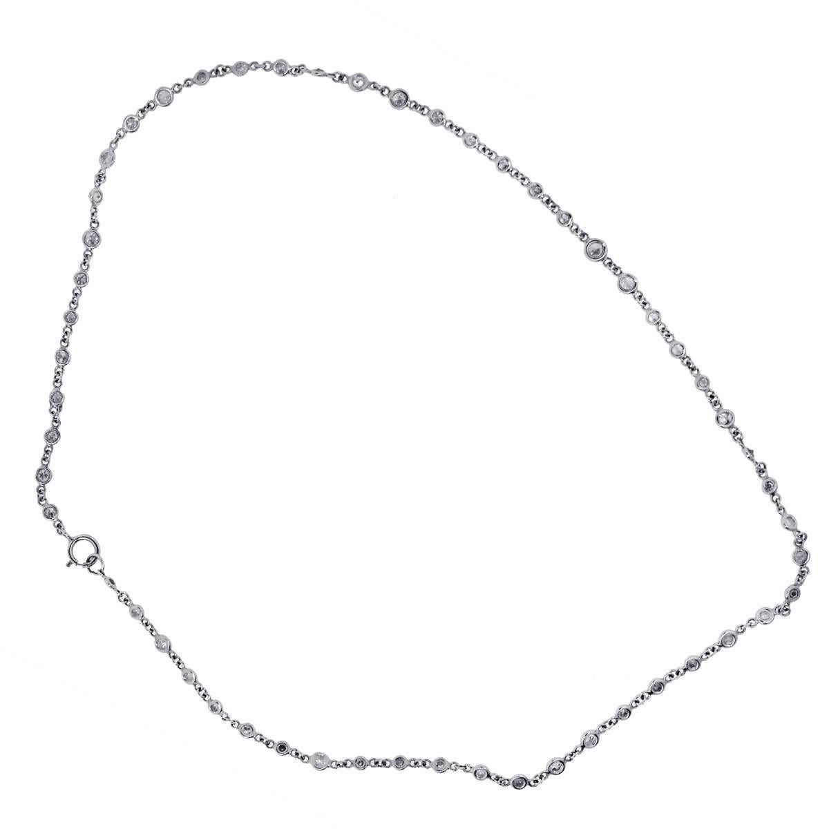 Round Cut Diamonds by the Yard Necklace