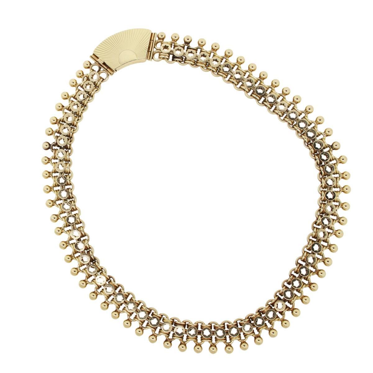 Material: 14k yellow gold
Necklace Measurements: 15.50″
Item Weight: 55.4g (35.6dwt)
Clasp: Tongue in box clasp
Additional Details: This item comes with a presentation box!
SKU: G7117