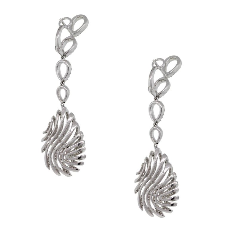 Pave Oval Two Link Drop Earring main image 0