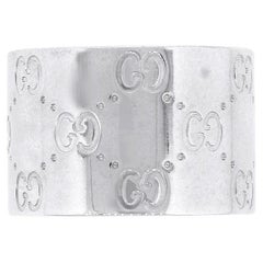 Anello eternità extra largo Gucci Milano in oro bianco 18k