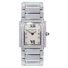 Patek Philippe 4910/10A Twenty-4 Stainless Steel White Dial Diamond Ladies Watch