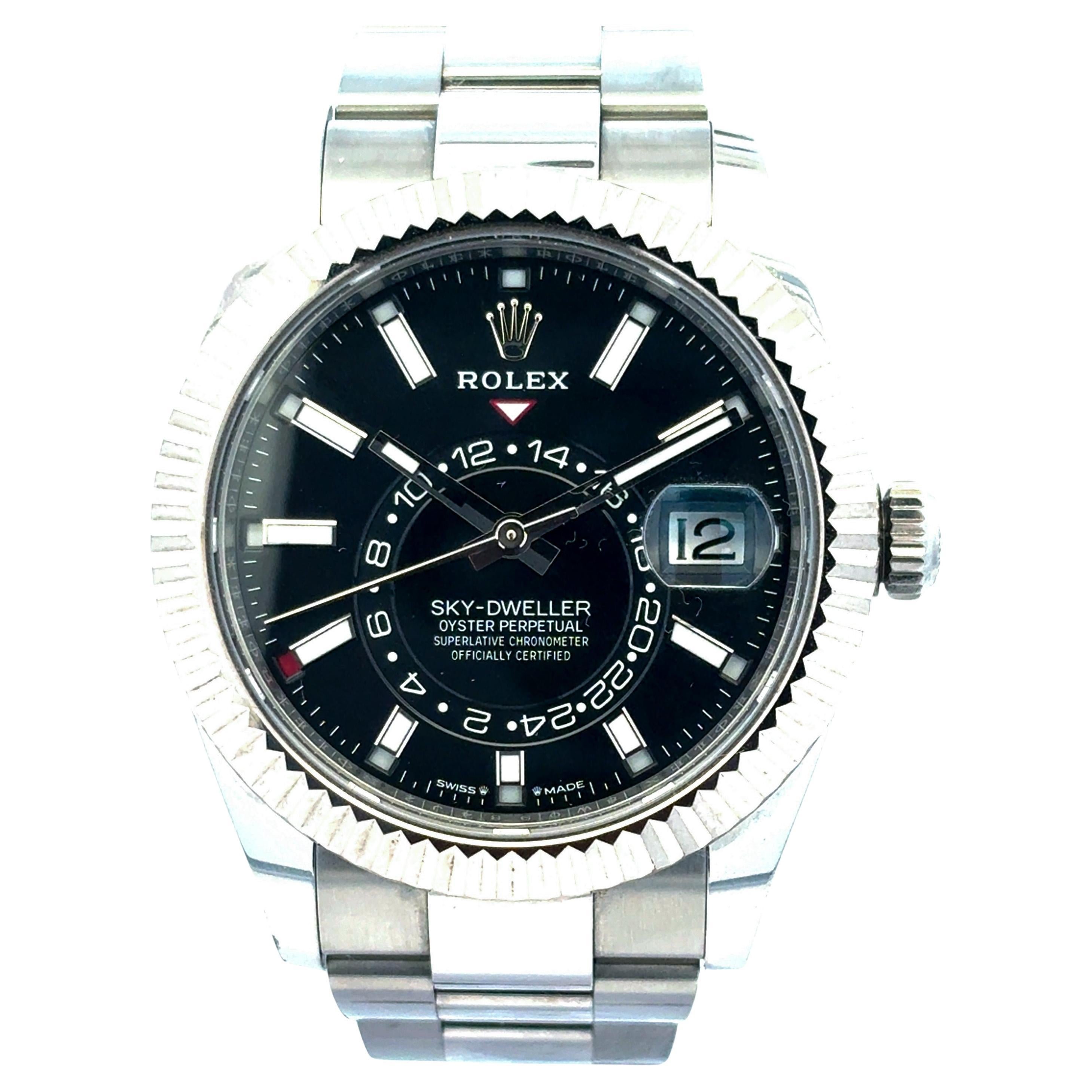Rolex 336934 Sky-Dweller schwarzes Zifferblatt auf Oyster-Armband 42mm Uhr - Full Set