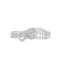 18k White Gold 4.01ctw Round Brilliant Diamond Zipper Bracelet